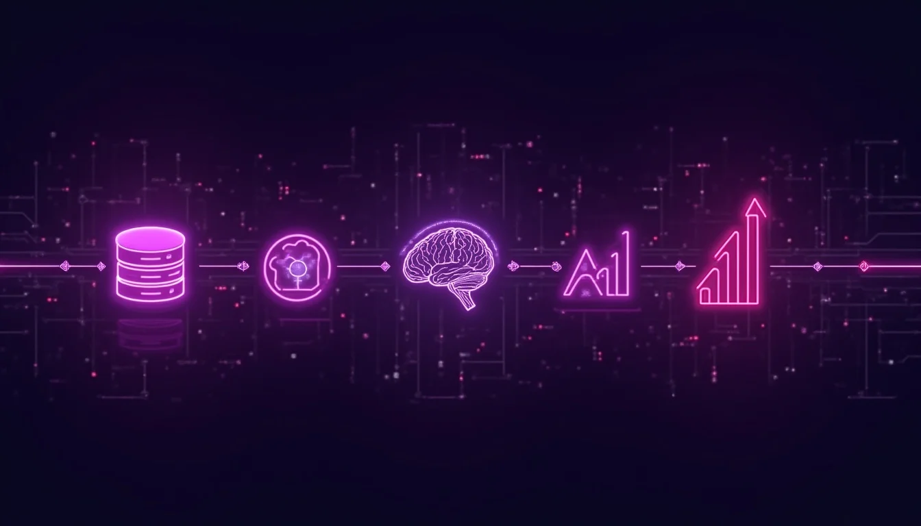 AI Process Flow: Data Discovery, Enhancement, AI Transformation, and Deployment